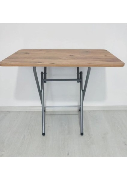 Katlanabilir Atlantik Çam Desenli Mutfak Masası 60X90 Yemek Masası Balkon Masası