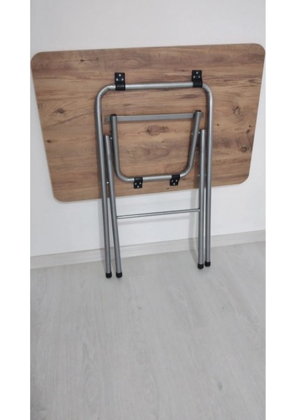 Katlanabilir Atlantik Çam Desenli Mutfak Masası 60X90 Yemek Masası Balkon Masası modelleri