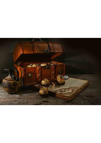 Fütüristik Hazine Sandığı Cam Tablo 36 x 23-Mıyrem modelleri