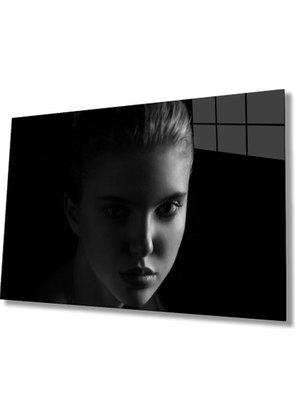 Siyah Beyaz Insan Fotoğrafları Kadın Cam Tablomıyrem36 x 23-Mıyrem