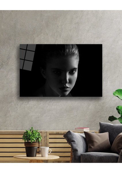 Siyah Beyaz Insan Fotoğrafları Kadın Cam Tablomıyrem36 x 23-Mıyrem fiyatları