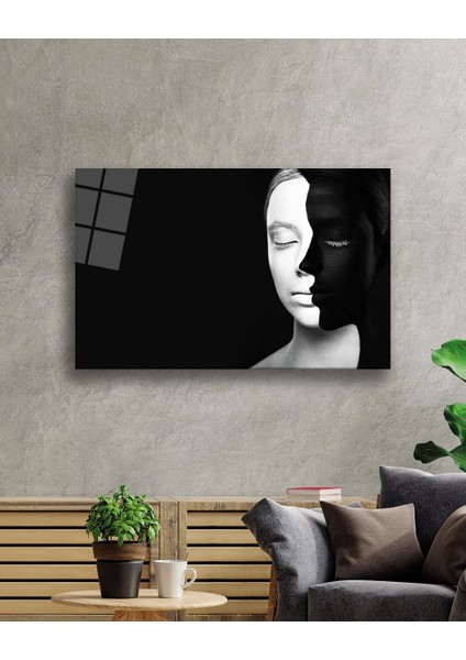 Siyah Beyaz Insan Fotoğrafları Kadın Cam Tablomıyrem36 x 23-Mıyrem fiyatları