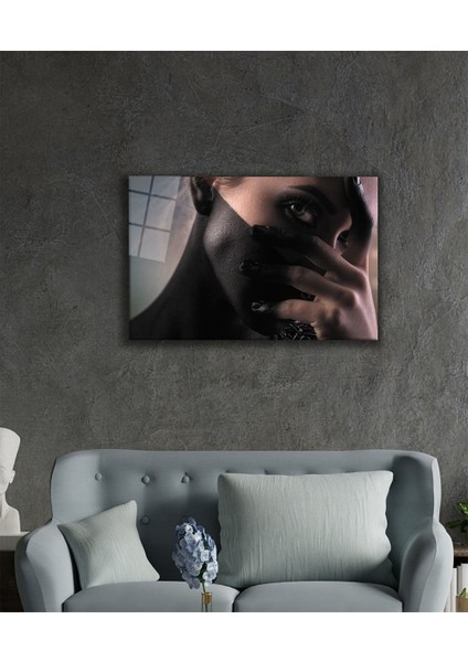 Kadın Gizli Bakış Parmak Arası Cam Tablo 36X23-MIYREM fiyatları