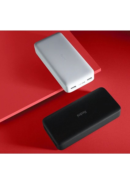 Redmi 20000 Mah Taşınabilir Hızlı Şarj Cihazı - Usb-C - 18W 2 Çıkışlı Powerbank - Siyah