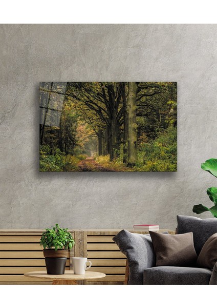 Orman Ağaçlar Yeşil Cam TABLOMIYREM36X23-MIYREM fiyatları