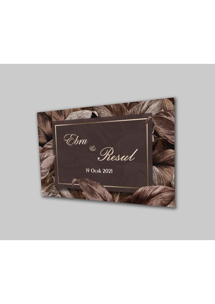 Düğün Nişan Tarih Cam TABLOMIYREM36X23-MIYREM