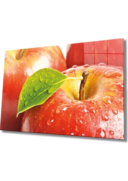 Elma Cam Tablo Apple Wall Hanging 36X23-MIYREM