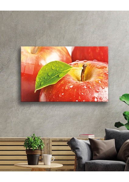 Elma Cam Tablo Apple Wall Hanging 36X23-MIYREM
