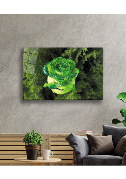 Yeşil Simli Gül 36X23-MIYREM