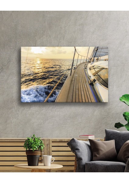 Gün Batımı Tekne Cam Tablomiyremsunset Boat Table 36X23-MIYREM