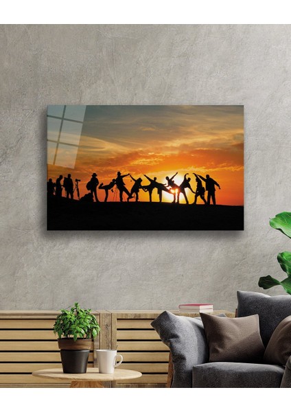 Gün Batımı Manzarasında Fotoğrafçılar Cam Tablomiyrem 36X23-MIYREM fiyatları