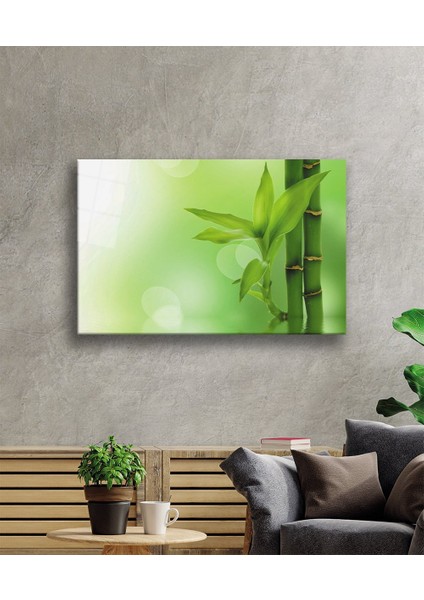 Yeşil Bitki Cam Tablomiyremgreen Plant 36X23-MIYREM