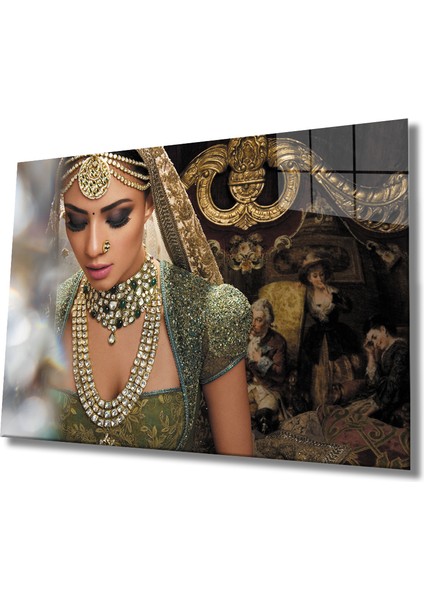 Kadınlar Hint Takıları Cam TABLOMIYREM36X23-MIYREM