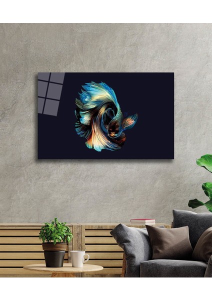 Renkli Balık Cam Tablo Colorful Fish 36X23-MIYREM