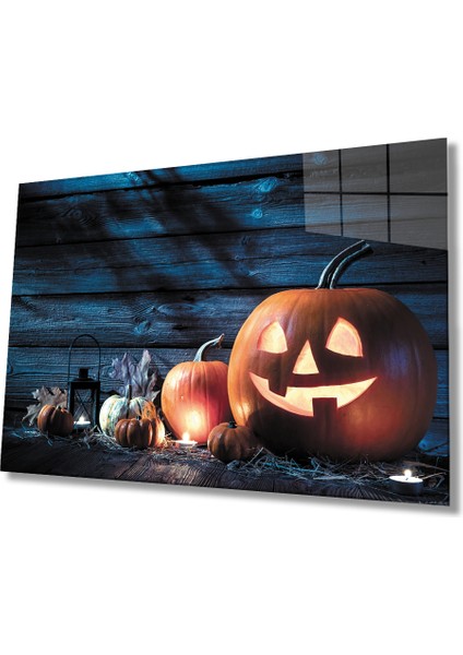 Balkabağı Lamba Cam Tablomiyrempumpkin Lamp Table 36X23-MIYREM
