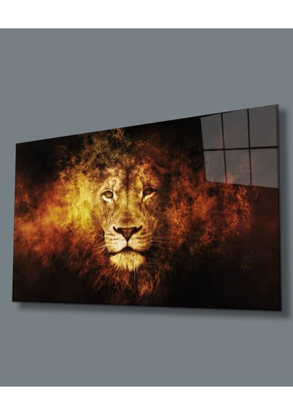 Ateşten Aslan TABLOMIYREM36X23-MIYREM