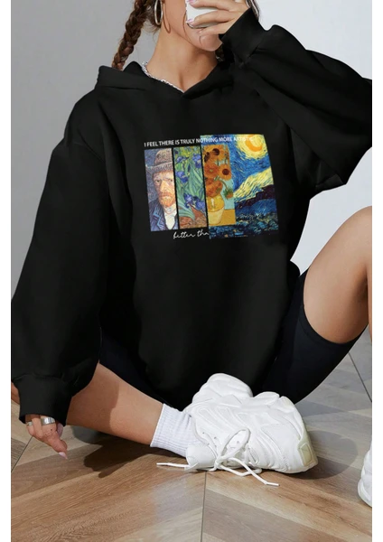 Uygun Tarz Artistic Baskılı Sweatshirt