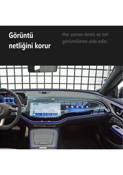 Mercedes E220 Ekran Koruyucu Şeffaf Multimedya + Yolcu Ekranı W214 indirimleri