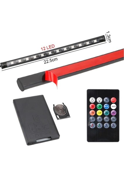 12 Ledli Ayak Altı LED Lamba Sese Duyarlı