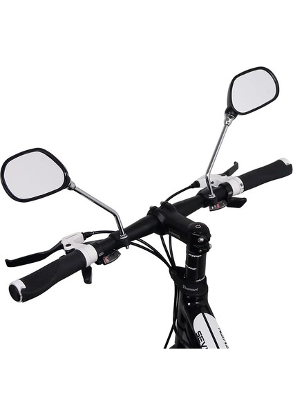 Bir Çift Bisiklet Cam Ayna Dikiz Aynaları Geniş Aralıklı Arka Görüş Reflektör Açısı Ayarlanabilir Cam Aynalar Bisiklet Aynası (Yurt Dışından)