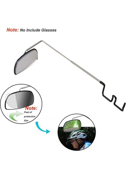 Bisiklet Sürme Dikiz Aynası Kask Kurulum Derecesi Dikiz Aynası Ayarlanabilir Açı Sürme Aynası Aksesuarları (Yurt Dışından) fiyatları