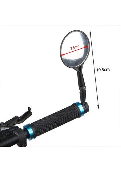 Siyah Stil 360° Döndürme Bisiklet Dikiz Aynası Bisiklet Bisiklete Binme Geniş Arka Ayarlanabilir Sol Sağ Aynalar Ayarlanabilir Mtb Bisiklet Silikon Sap (Yurt Dışından) fiyatları