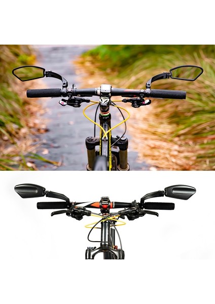 1 Çift Ayna Seti Stili Bisiklet Dikiz Aynası Mtb Yol Bisikleti Geniş Menzilli Arka Görüş 360 ° Ayarlanabilir Bisiklet Parçaları (Yurt Dışından)