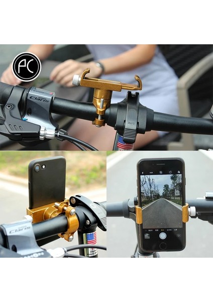 Gümüş Tarzı Pcycling Telefon Tutucu Alüminyum Alaşım 360 Derece Döndürme Akıllı Telefon Ayarlanabilir Destek Gps Bisiklet Telefon Standı Montaj Braketi (Yurt Dışından) modelleri