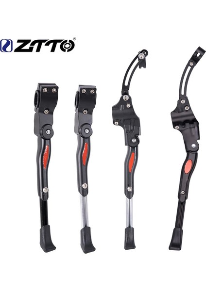 Siyah Bir Stil Ztto Mtb Yol Bisiklet Tekme Standı Kickstand Alüminyum Ağır Hizmet Tipi Ayarlanabilir Dağ Bisikleti Bisiklet Desteği Yan Arka Park Rafı (Yurt Dışından)