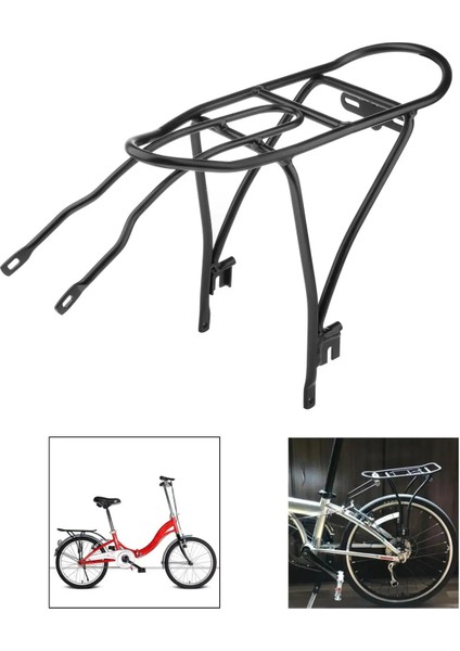 Siyah Stil Katlanır Bisiklet Arka Raf Çerçevesi Kargo Taşıyıcı Bisiklet Panniers Braketi Dahon P8 KBC083 KAC083 KAC061 Için Bisiklet Ekipmanları (Yurt Dışından)