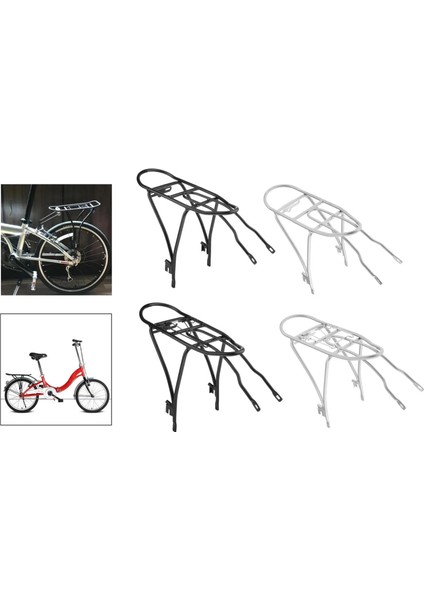 Siyah Stil Katlanır Bisiklet Arka Raf Çerçevesi Kargo Taşıyıcı Bisiklet Panniers Braketi Dahon P8 KBC083 KAC083 KAC061 Için Bisiklet Ekipmanları (Yurt Dışından)