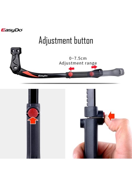KA69 Yeşil Stil Easydo Ayarlanabilir Arka Montajlı Bisiklet Bisikleti 24''-29'' Park Rafı Için Kickstand Alaşımlı Malzeme 2 Delikli Zincir Kalmasına Uyar (Yurt Dışından)