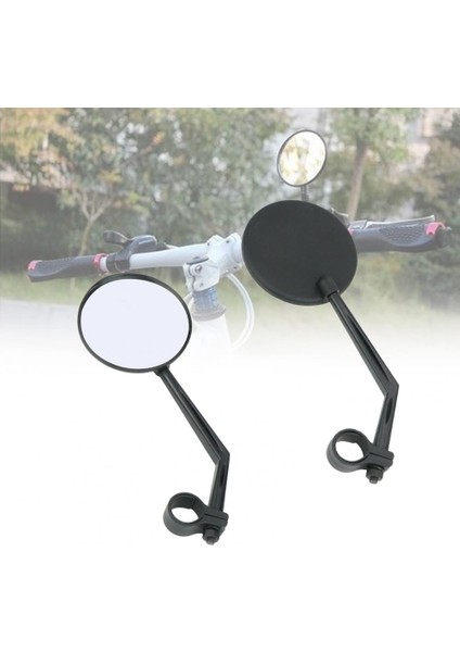 Siyah 1pc Tarzı Scooter Dikiz Mipc Evrensel Dayanıklı Dönebilen Ayarlanabilir Dışbükey Yeniden Kullanılabilir Geniş Açı Bisiklet Gidon Aynaları (Yurt Dışından)
