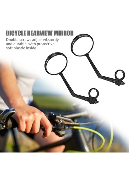 Siyah 1pc Tarzı Scooter Dikiz Mipc Evrensel Dayanıklı Dönebilen Ayarlanabilir Dışbükey Yeniden Kullanılabilir Geniş Açı Bisiklet Gidon Aynaları (Yurt Dışından)