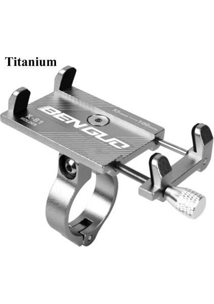 Titanyum Tarzı Alüminyum Bisiklet Cep Telefonu Tutucu Mtb Bisiklet Gidon Montaj Braketi Cep Telefonu Gps Tutacağı Inç Akıllı Telefon Için Montaj (Yurt Dışından)
