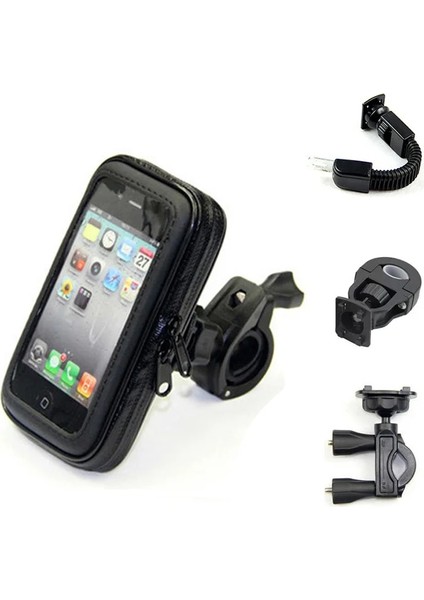 Type1 Boyut L Tarzı Bisiklet Motosiklet Telefon Tutacağı Mobil Stand Desteği iPhone Lus Gps Bisiklet Tutacağı Su Geçirmez Çanta Soporte Movil Moto (Yurt Dışından)
