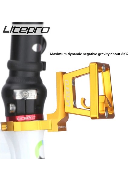 Siyah Stil Litepro Domuz Burun Pannier Braketi Bloğu Daho Için Katlanır Bisiklet Ön Çanta Sepeti Alüminyum Alaşımlı Taşıyıcı (Yurt Dışından)