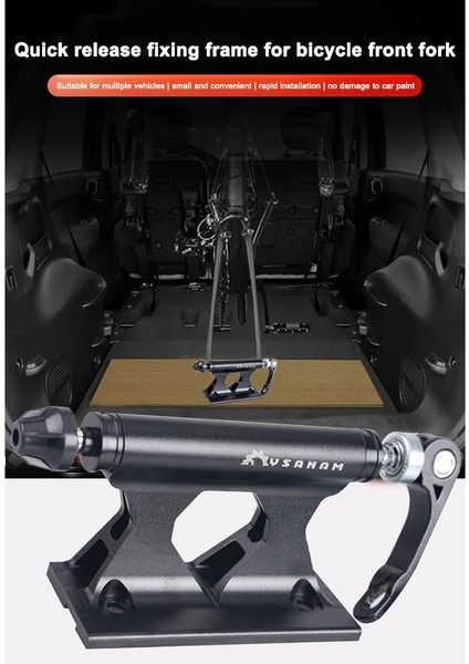 Siyah Stil Bisiklet Ön Çatal Hızlı Bırakma Sabitleme Klipsi Bisiklet Bloğu Çatal Araba Bagajı Park Rafı Taşıyıcı Kurulum Montaj Bisiklete Binme (Yurt Dışından) indirimleri