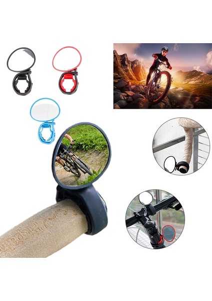 Siyah 01 Tarzı Siyah Yeni 360 Derece Döndür Bisiklet Dikiz Gidon Aynaları Bisiklet Dikiz Mtb Bisiklet Silikon Kolu Dikiz Aynası (Yurt Dışından)