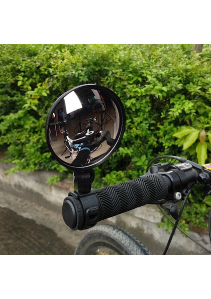 Siyah Stil Bisiklet Dikiz Aynası Derece Geniş Açı Dışbükey Ayna Bisiklet Dikiz Aynaları Mtb Elektrikli Scooter Için Silikon Kolu (Yurt Dışından)