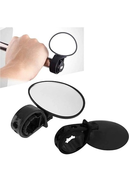 Siyah Stil 360 Döndür Bisiklet Ayna Bisiklet Gidon Bisiklet Bisiklet Dikiz Aynası Bisiklet Güvenli Dikiz Aynası Evrensel Ayarlanabilir (Yurt Dışından) fırsatları