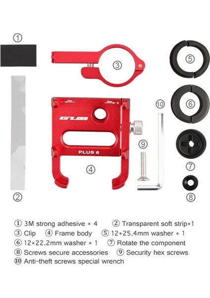 Kırmızı Artı 6 Stili Gub 7 Renk Bisiklet Telefonu Hole Derecesi Döndürme Alüminyum Mtb Bisiklet Akıllı Telefon Standı Gidon Montaj Standı iphone Için (Yurt Dışından) indirimleri