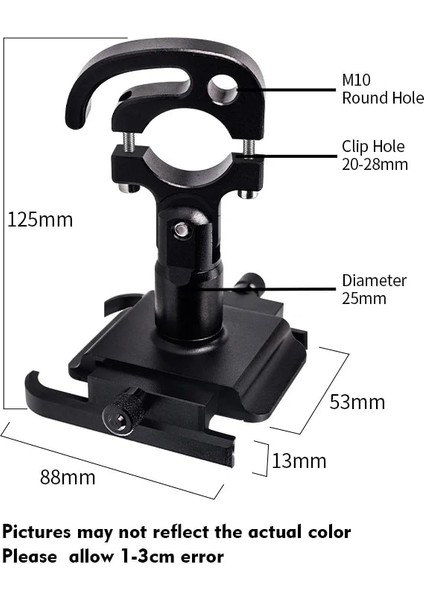 Siyah Stil Motosiklet Bisiklet Mobil Bisiklet Telefon Tutucu C Gidon Desteği Alüminyum Alaşımlı 360 Rotasyon Mtb Yol Bisiklet Paketleme Aksesuarları (Yurt Dışından) fırsatları