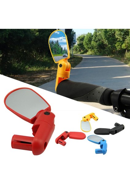 Kırmızı Stil 1 Adet Evrensel Bisiklet Dikiz Aynası Bisiklet Bisiklet Geniş Menzilli Arka Görüş Reflektör Açısı Ayarlanabilir 360 ° Döndür Geniş Aynalar (Yurt Dışından)