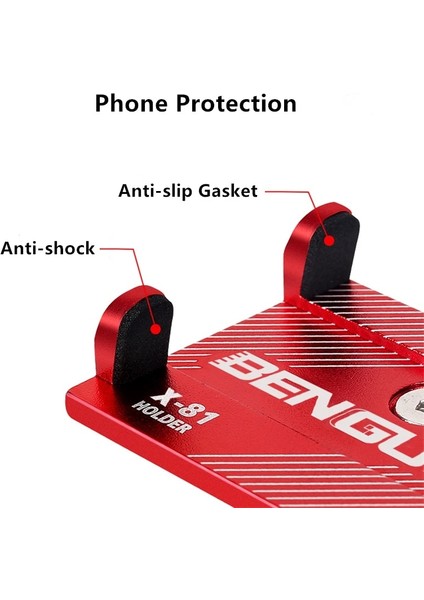 Kırmızı Stil Alüminyum Alaşımlı Bisiklet Cep Telefonu Tutucu Sarsıntı Önleyici Dağ Bisikleti Yol Motosiklet Bisiklete Binme Mobil Akıllı Telefon Desteği Montaj Rafı (Yurt Dışından) fiyatları