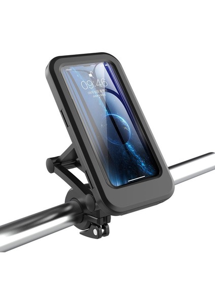 Bir Model Stili Su Geçirmez Bisiklet Telefon Tutucu Kılıf Evrensel Motosiklet Bisiklet Telefon Montajı 360 Döndürme Ayarlanabilir Gidon Klipsi Standı (Yurt Dışından)