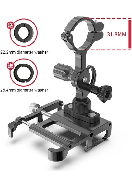 Yunjin Shop Telefon Tutucu Stili Gub Plus 15 Alüminyum Alaşımlı Telefon Tutucu Standı Gezinme Rafı Dönen Siyah mm Geniş Mtb Parçaları Bisiklet Aksesuarları Dropship (Yurt Dışından)