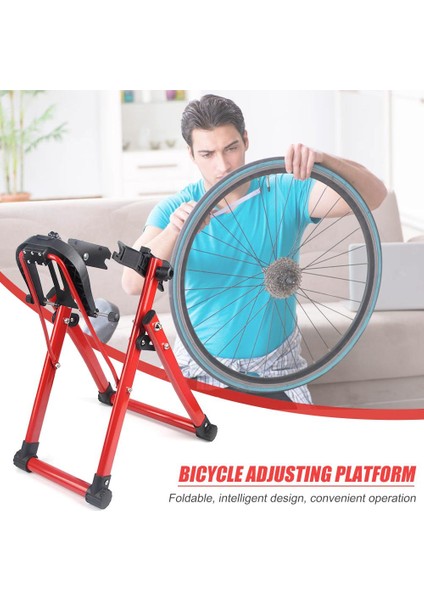 Kırmızı Stil Bisiklet Tekerleği Truing Standı Home Mechanic Truing Standı Bakım Ome Truing Standı Tutucu Desteği Bisiklet Tamir Aracı (Yurt Dışından)