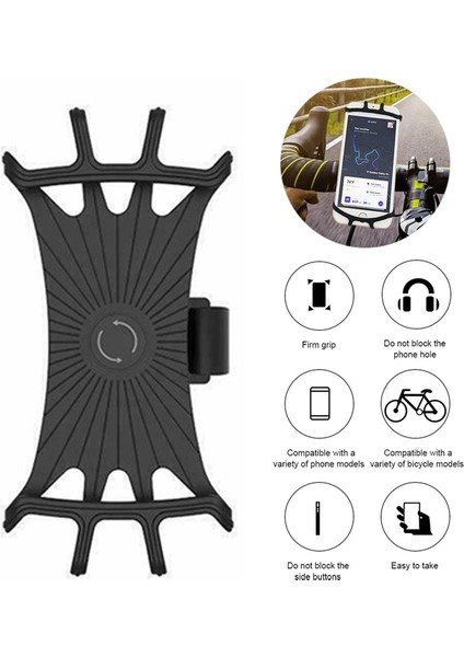 Siyah Stil Bisiklet Cep Telefonu Tutucu Motosiklet Bisiklet Gidon Standı Montaj Braketi Bisiklet Montaj Telefon Tutucu iPhone Xiaomi Gps Cihazı (Yurt Dışından) fiyatları