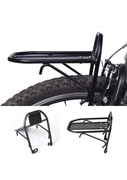 Siyah Stil Alüminyum Alaşımlı Mtb Bisiklet Bisiklet Bagaj Rafı Ön Raf Bisiklet Taşıyıcı Panniers Çanta Raf Bisiklet Bisiklet Aksesuarları Yük 10KG (Yurt Dışından) modelleri